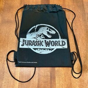Universal Studios Jurassic World Raptor Black & Silver Drawstring Bag